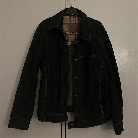 vintage burberry shirt mens|vintage burberry denim jacket.